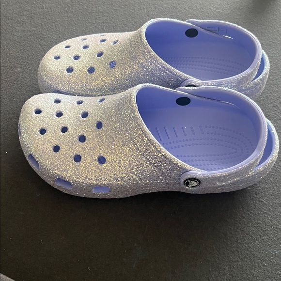 Crocs size 10 women’s  Glitter Light Purple Slip-On Clogs #A-13 - Picture 2 of 5
